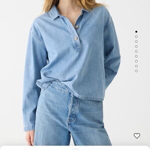 Jcrew chambray popover shirt